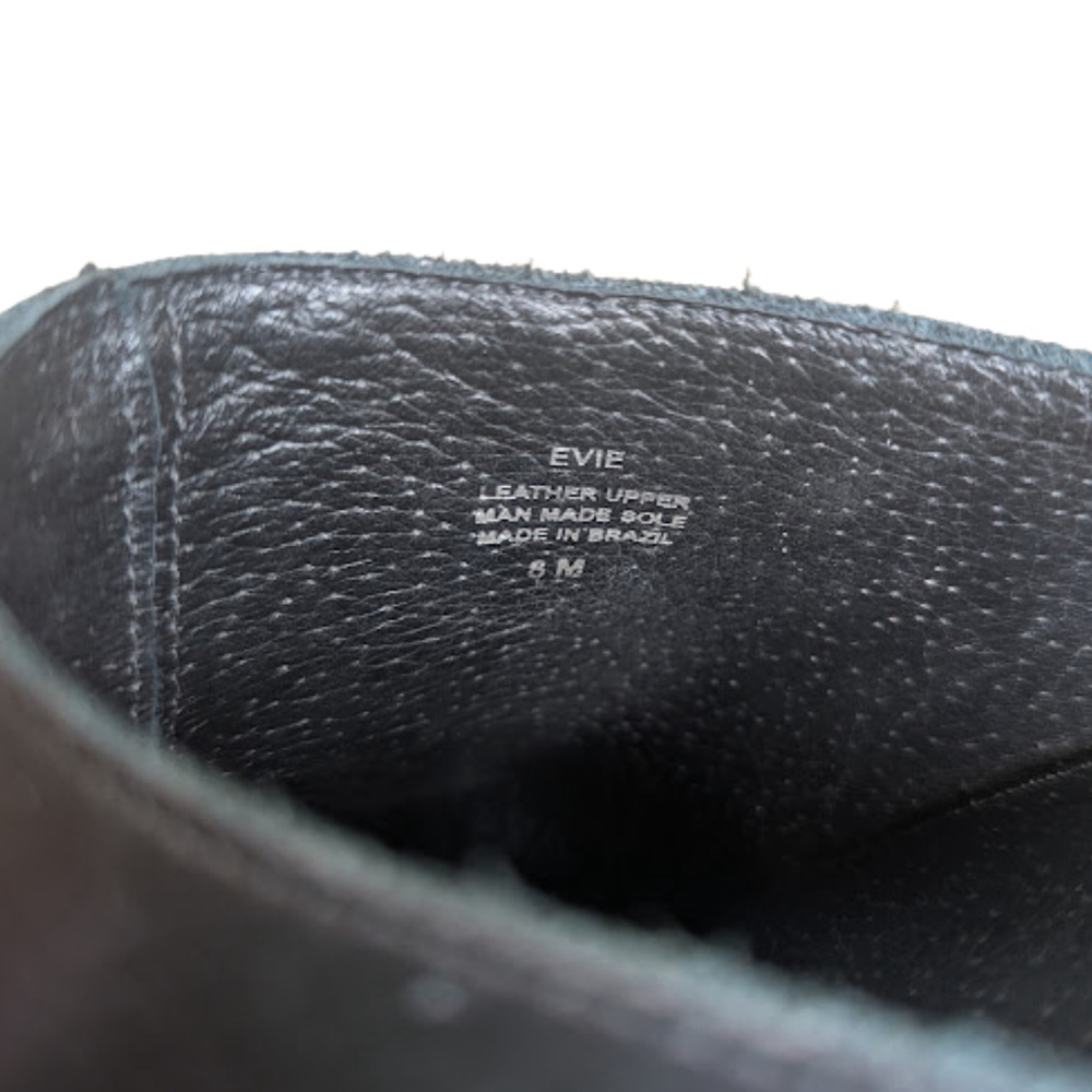 Sculptural Heel Black Leather Mules | Matisse Evie | Modern Minimalist Size 8M - Picture 9 of 9